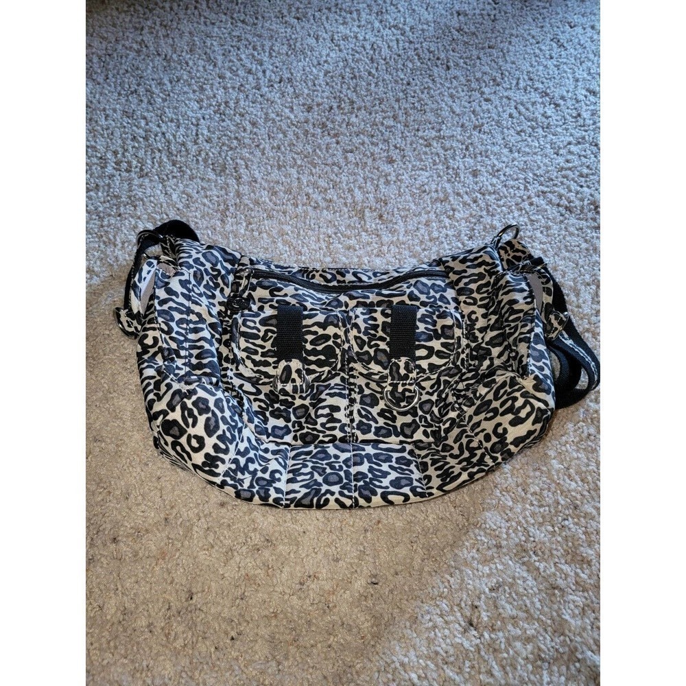 Womens Travelon Leopard Print Organizer Shoulder Handbag Traveling Purse